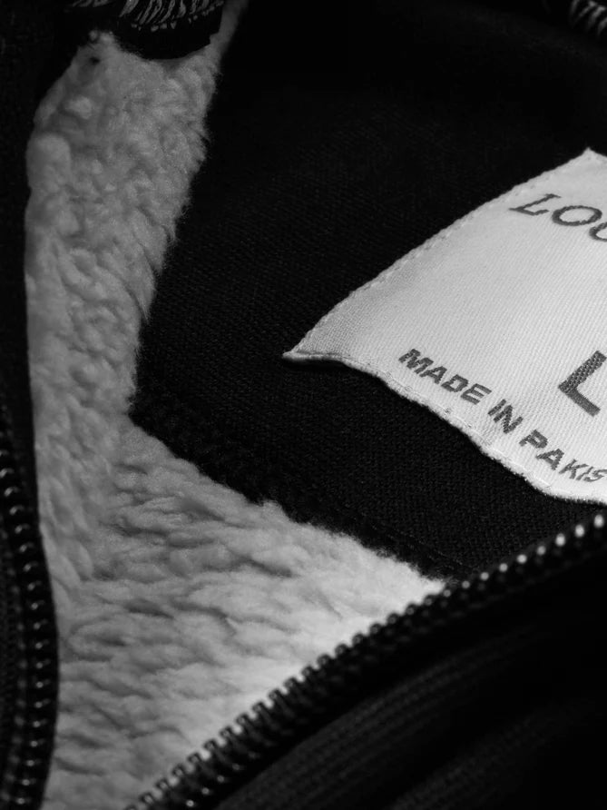 Louis Vicaci Zipper Fur Bomber Jacket For Men-Black-LOC