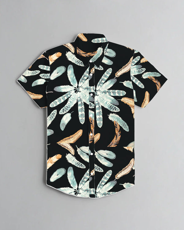 Summer Printed Casual Shirt Clover LOC#0013