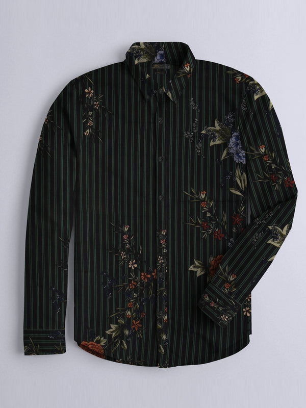Oxen Men's Printed Casual Shirt Marge LOC#00139