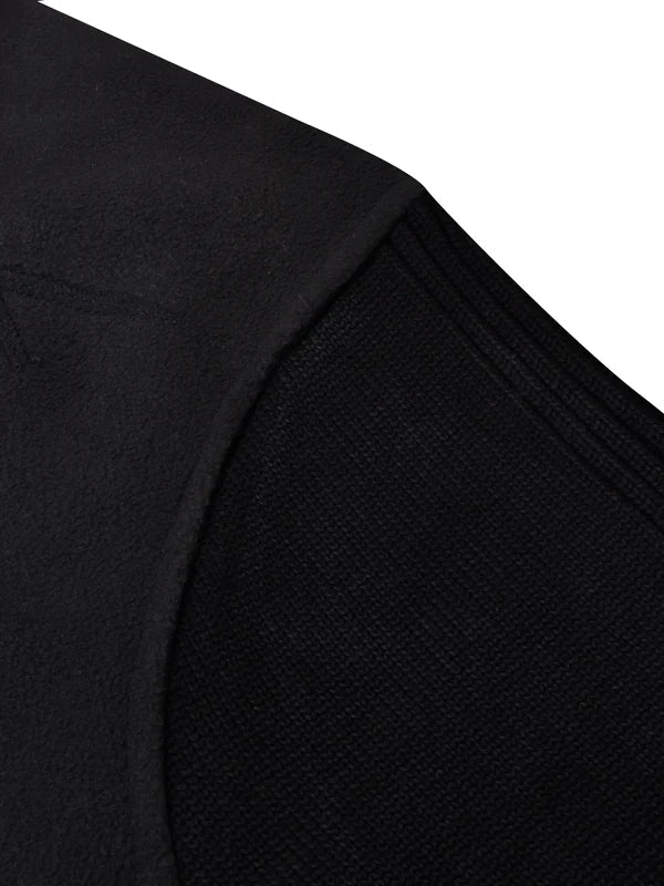 Korean Fashion Velvet Knitted jacket For Men-Rosy Black-LOC