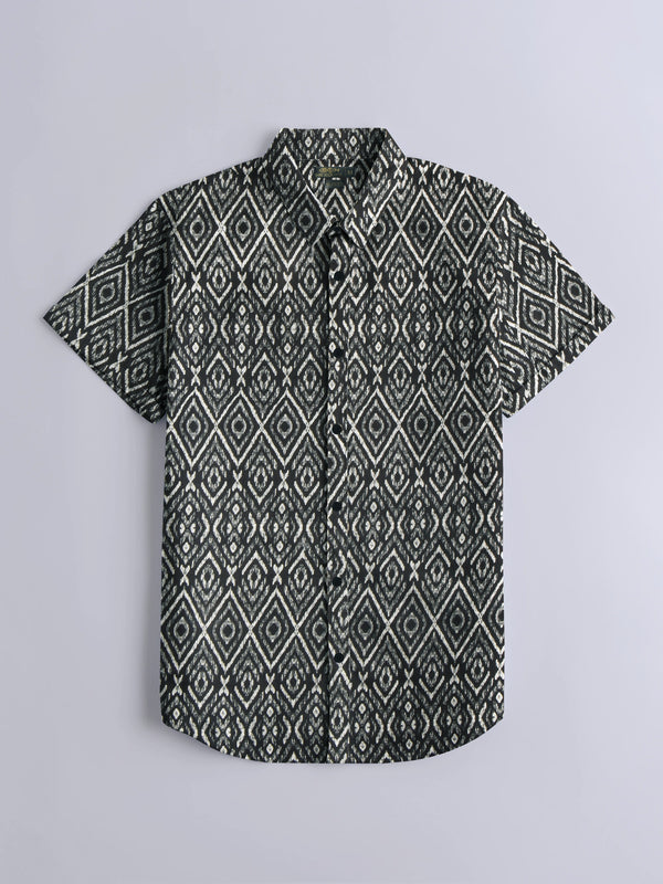 Oxen Men's Printed Casual Shirt Delil LOC#00147