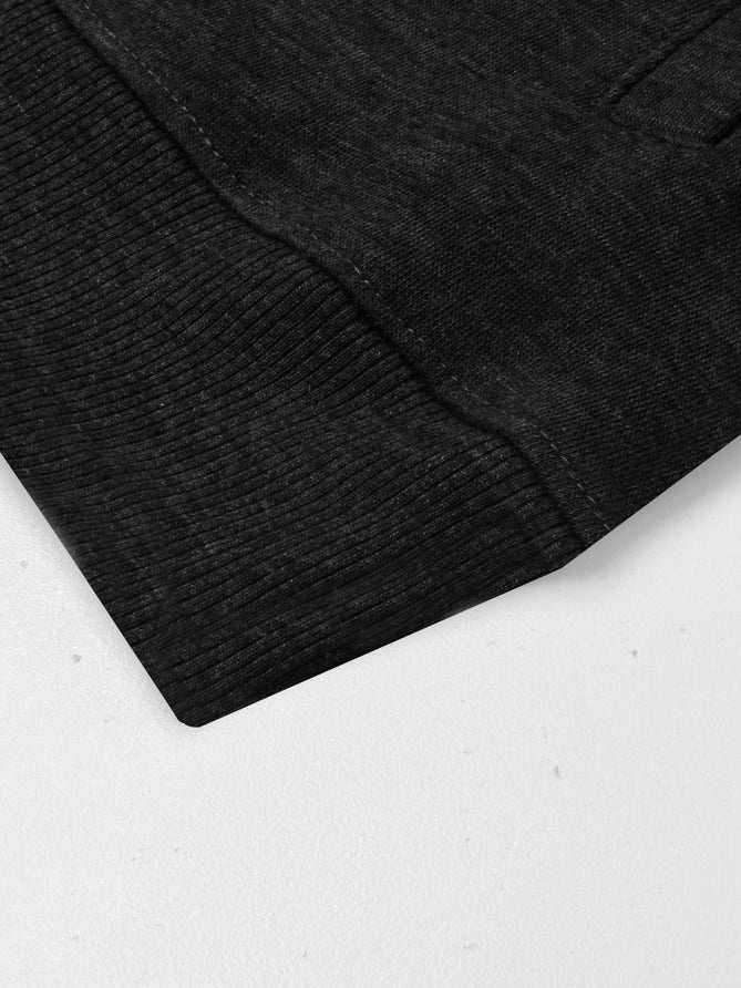 Louis Vicaci Fleece Zipper Tracksuit For Men-Charcoal Melange-LOC