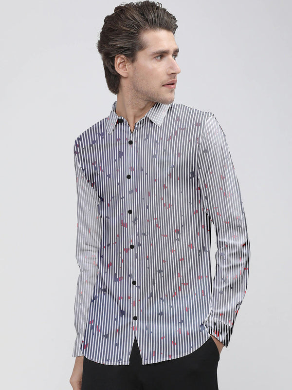ZAARA Men's Printed Casual shirt Roc LOC#0092