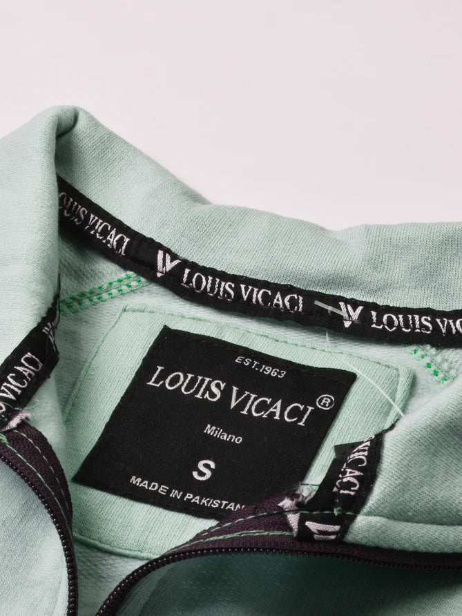 Louis Vicaci Fleece Zipper Tracksuit For Men-Light Sea Green-LOC