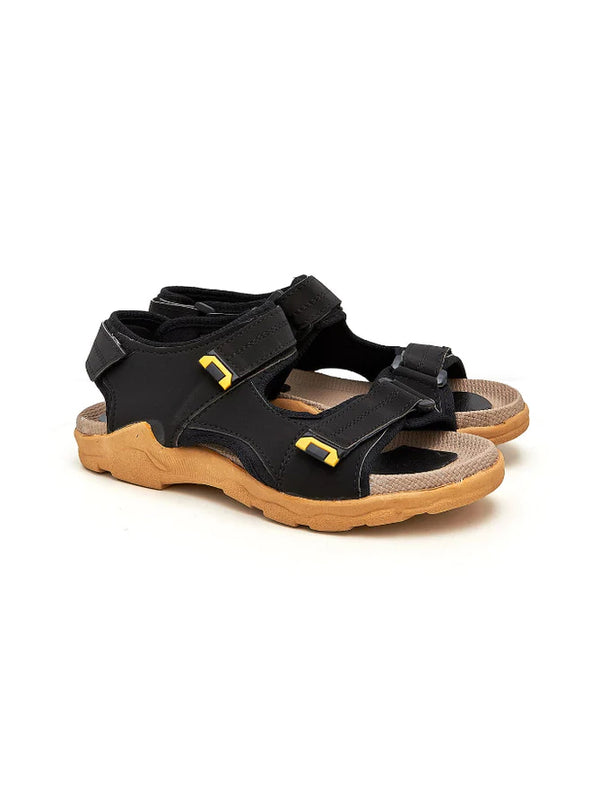 Men Boxtun Premium Soft Sole Sandals-Black-LOC#0S04