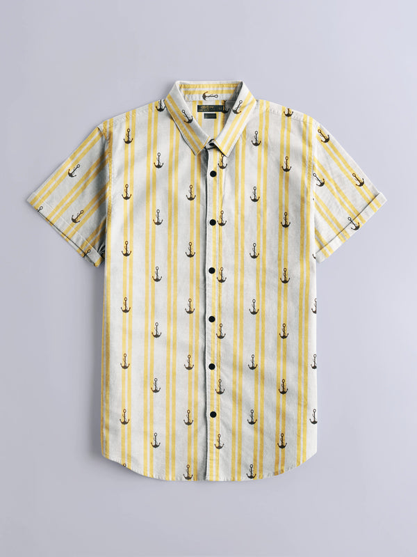 Oxen Men's Printed Casual Shirt Moira LOC#00158