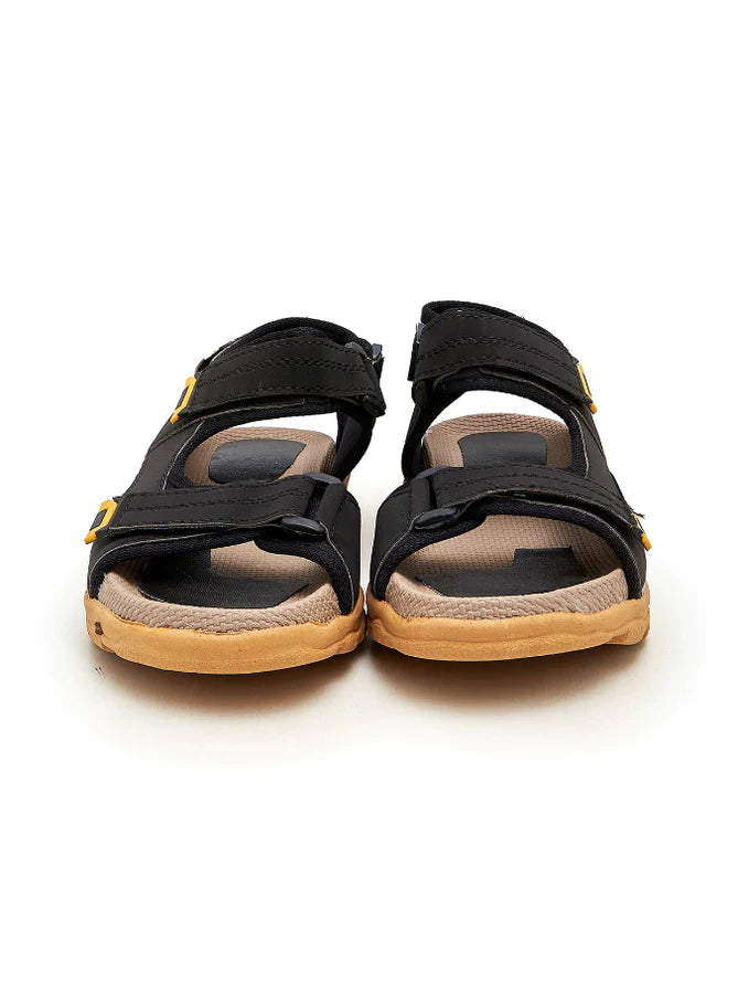 Men Boxtun Premium Soft Sole Sandals-Black-LOC