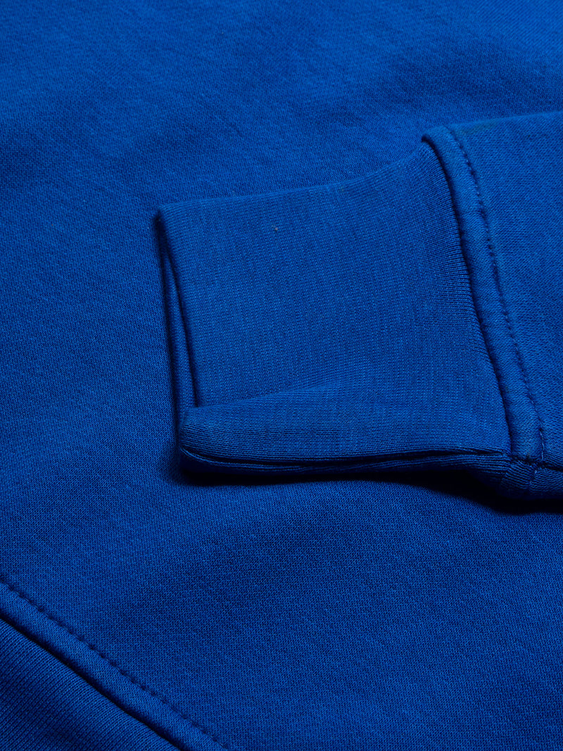 Louis Vicaci Fleece Stylish Raglan Sleeve 1/4 Zipper Mock Neck For Men-Dark Blue-LOC