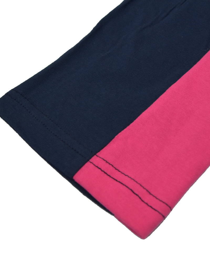 Summer Single Jersey Slim Fit Trouser For Men-Dark Navy With Pink Stripe-RT2094