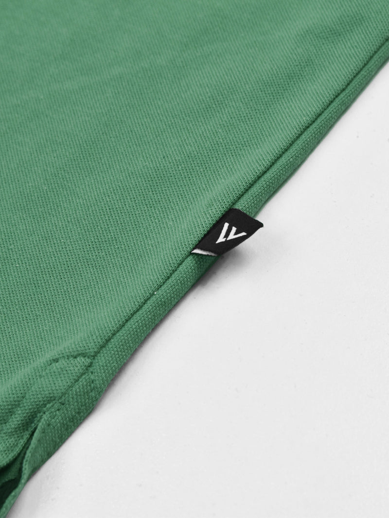 Summer Polo Shirt For Men-Green & Black-LOC0014