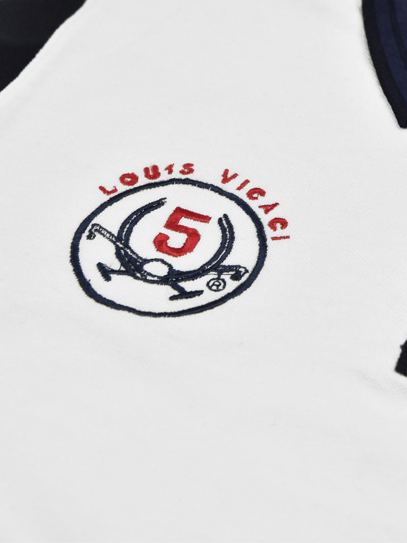 Summer Polo Shirt For Men-White & Dark Navy-LOC0017