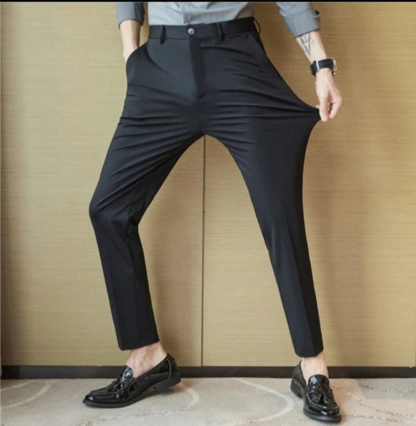 Men's Pants Casual Ankle Pants Business Pants Long Trousers Formal Stretch Pants  Men | Shopee Malaysia