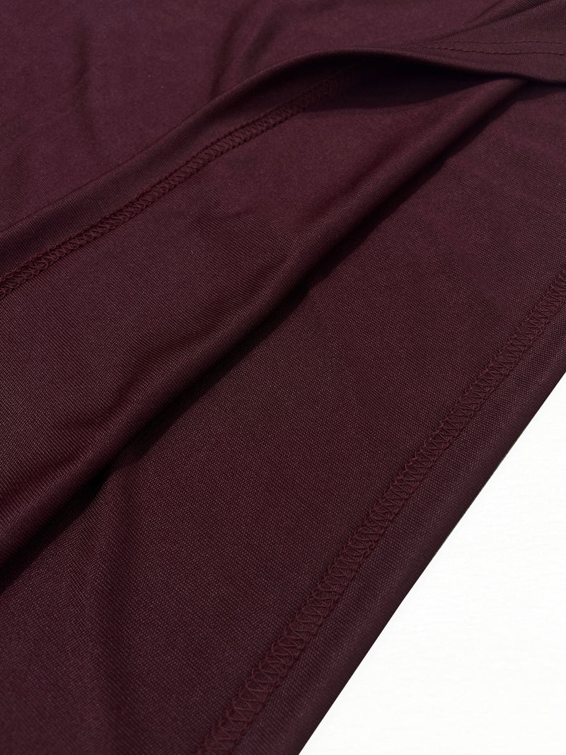 Louis Vicaci Super Stretchy Active Wear Tracksuit For Men-Maroon-LOC