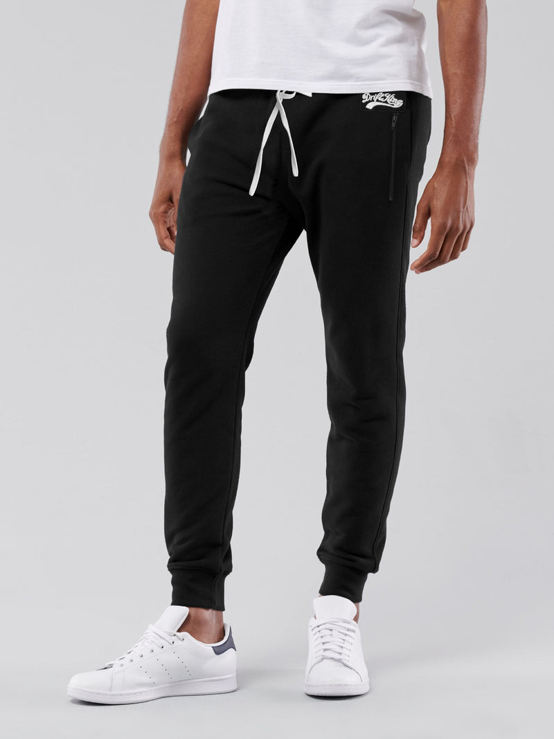 Drift King Slim Fit Light Fleece Jogger Trouser For Men-Black-BR1090