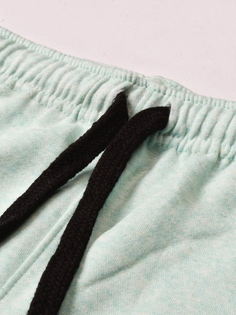 Louis Vicaci Fleece Zipper Tracksuit For Ladies Green Melange with Black Stripe-RT2121