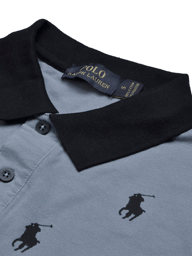 Summer Polo Shirt For Men-Slate Blue-LOC0058