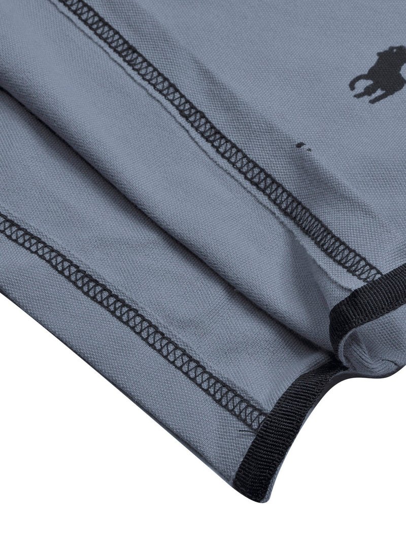 Summer Polo Shirt For Men-Slate Blue-LOC0058
