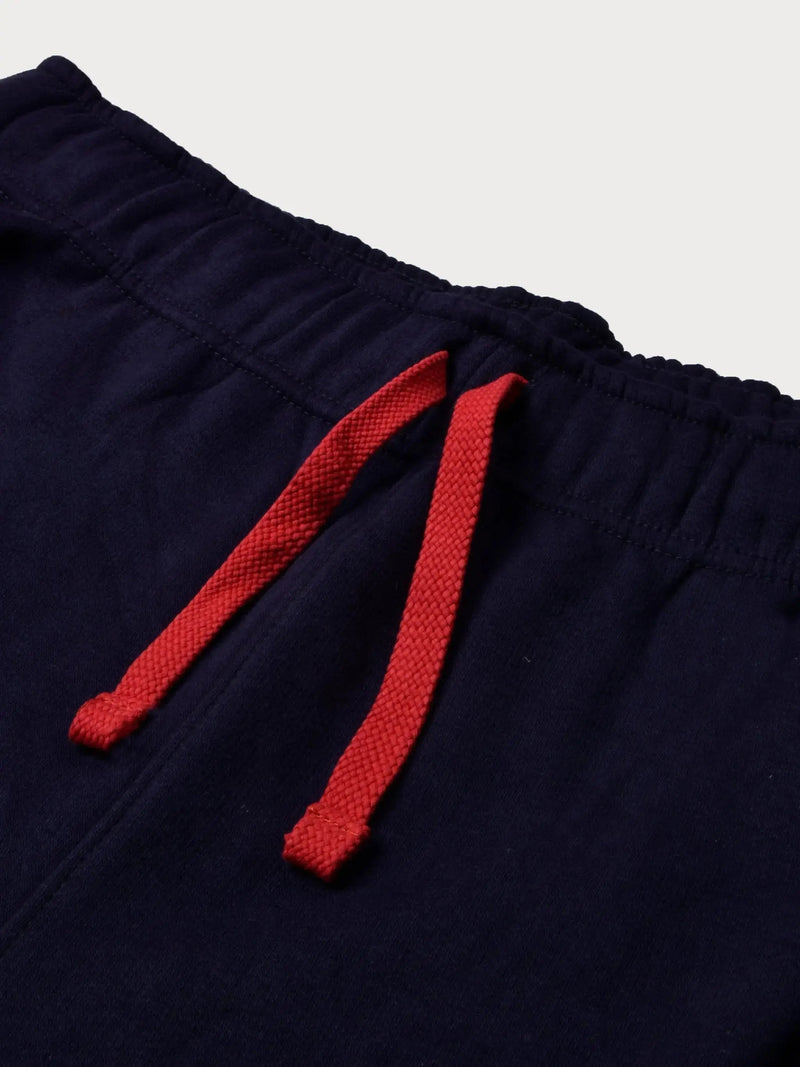 U.S Polo Assn Fleece Tracksuit For Men Dark Navy & Red-LOC