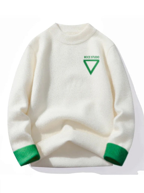 Louis Vicaci Turtle Neck Rabbit Wool Sweatshirt-Off White-LOC#0S018