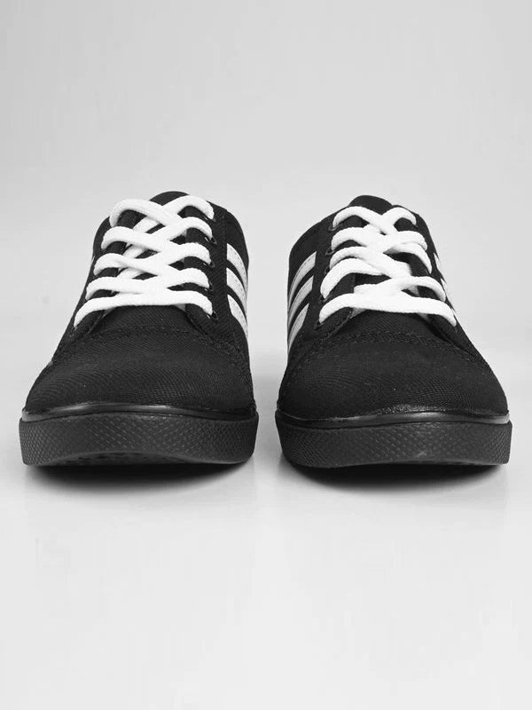 Men Preprignan Stylish Design Sneaker Shoes-Black-LOC
