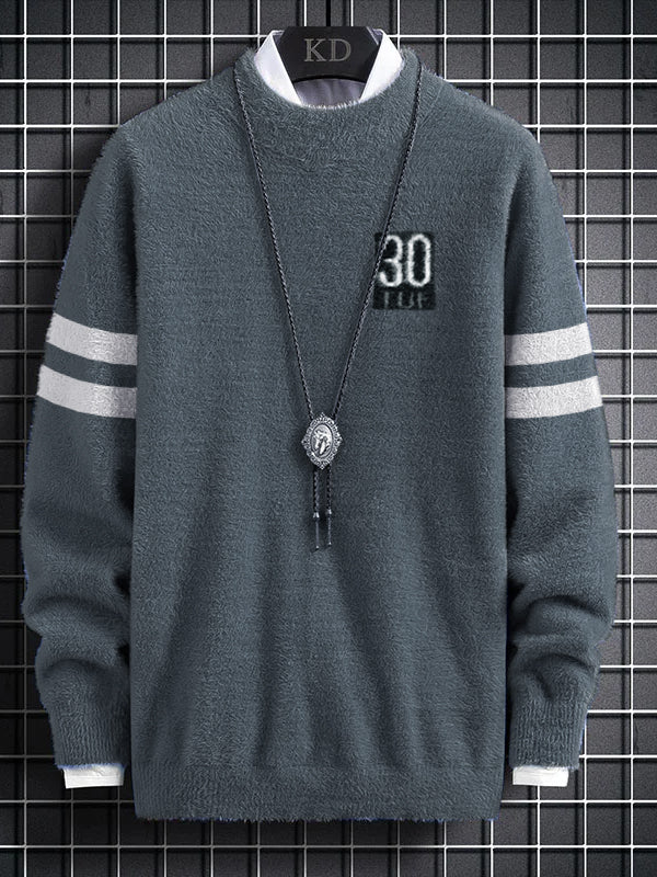 Louis Vicaci Turtle Neck Rabbit Wool Sweatshirt-Slate Grey-LOC#0S031