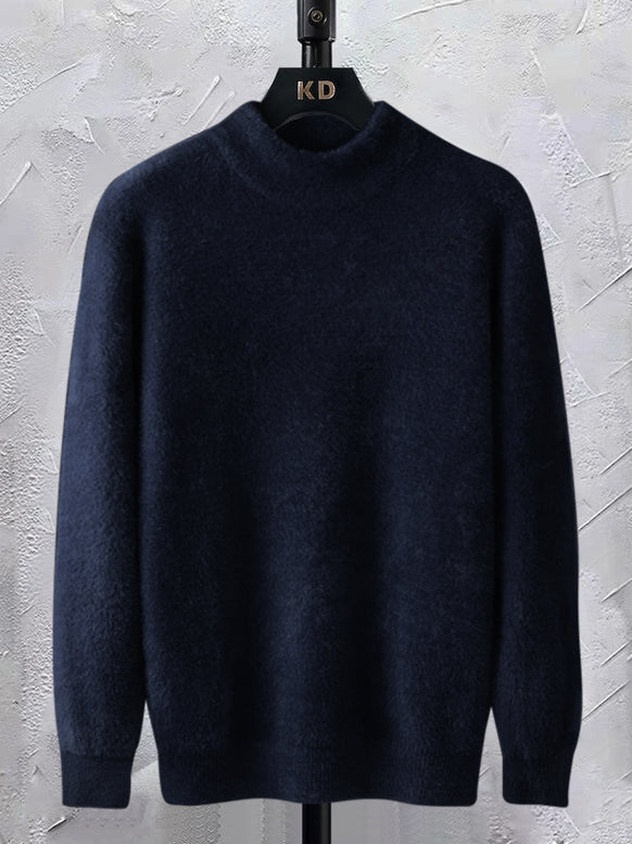 Louis Vicaci Turtle Neck Rabbit Wool Sweatshirt-Navy-LOC#0S025