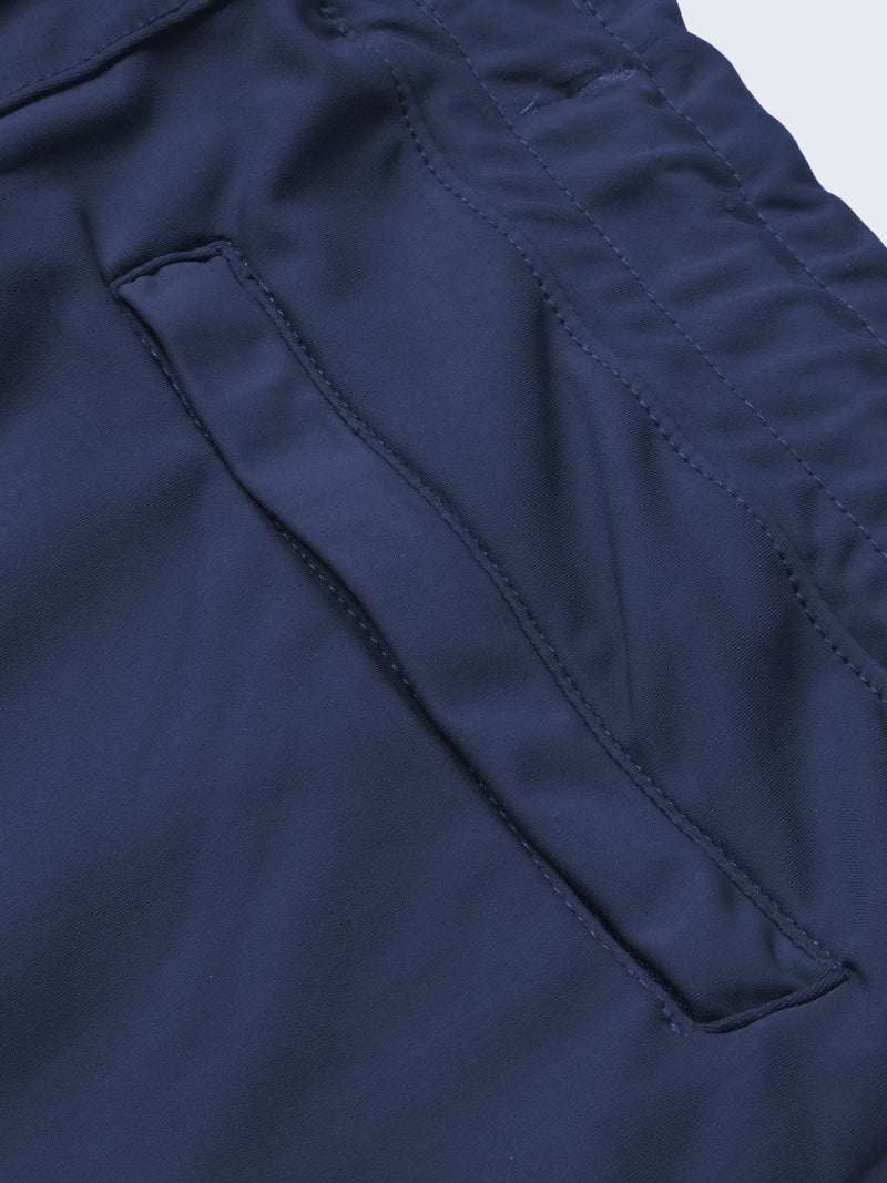Louis Vicaci Slim Fit Lycra Trouser Pent For Men-Lake Blue-LOC