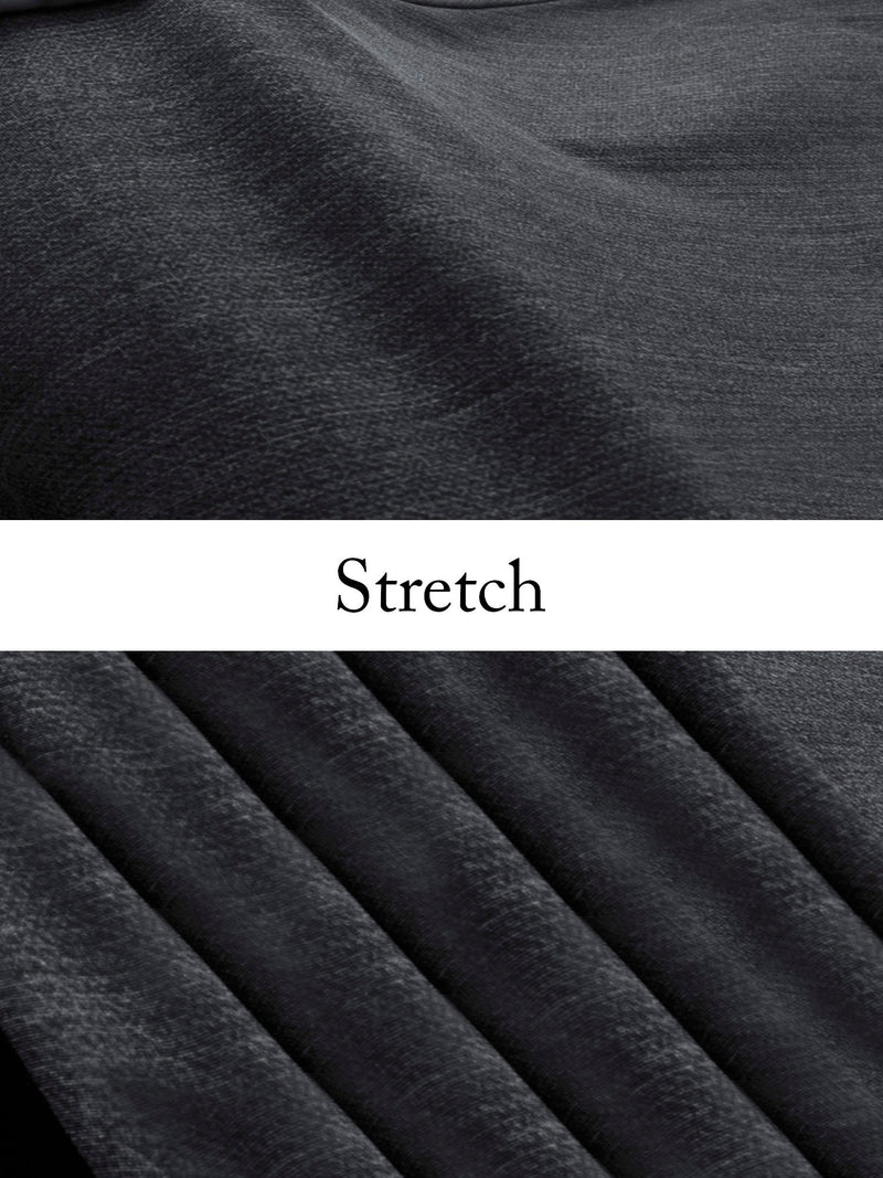 Louis Vicaci Super Stretchy Slim Fit Lycra Pent For Men-Dark Grey Melange-LOC