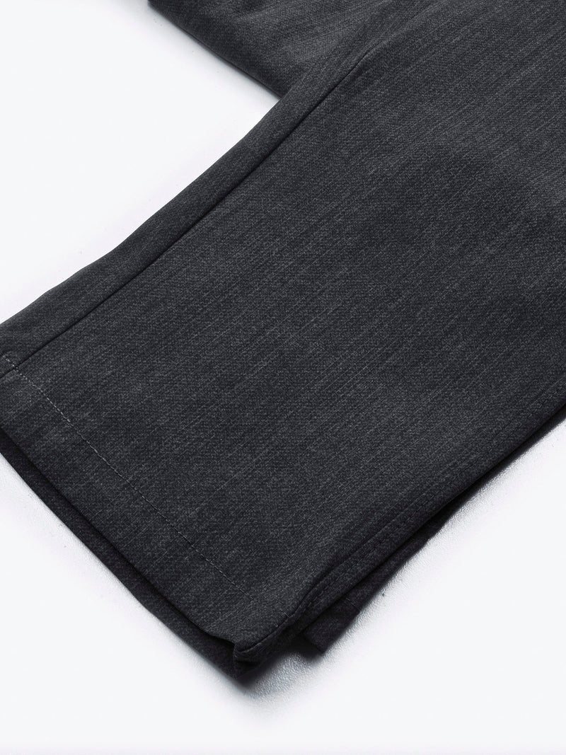 Louis Vicaci Super Stretchy Slim Fit Lycra Pent For Men-Dark Grey Melange-LOC