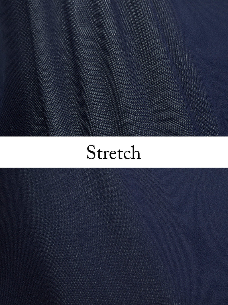 Louis Vicaci Super Stretchy Slim Fit Lycra Pent For Men-Dark Blue-LOC