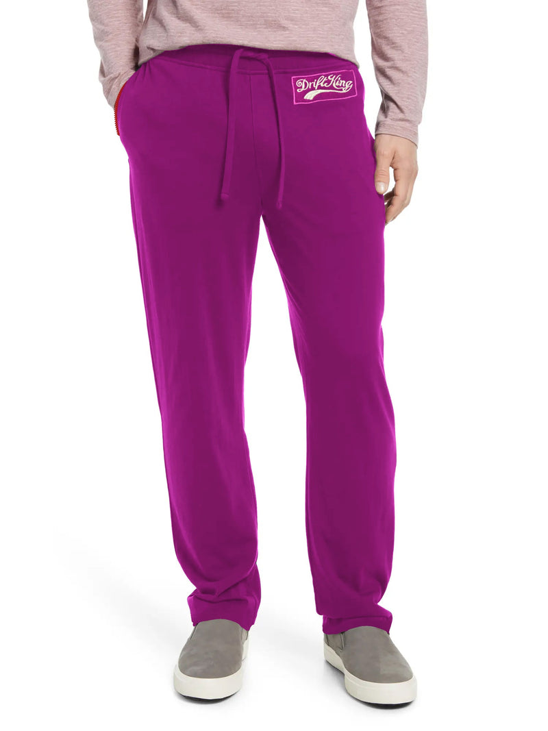 Drift King Straight Fit Fleece Trouser For Men-Magenta-LOC004