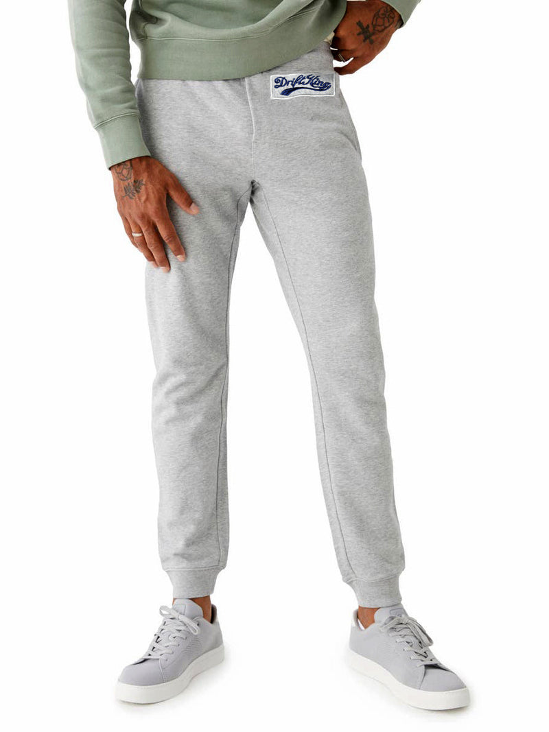 Drift King Slim Fit Fleece Trouser For Men-Grey Melange-LOC005